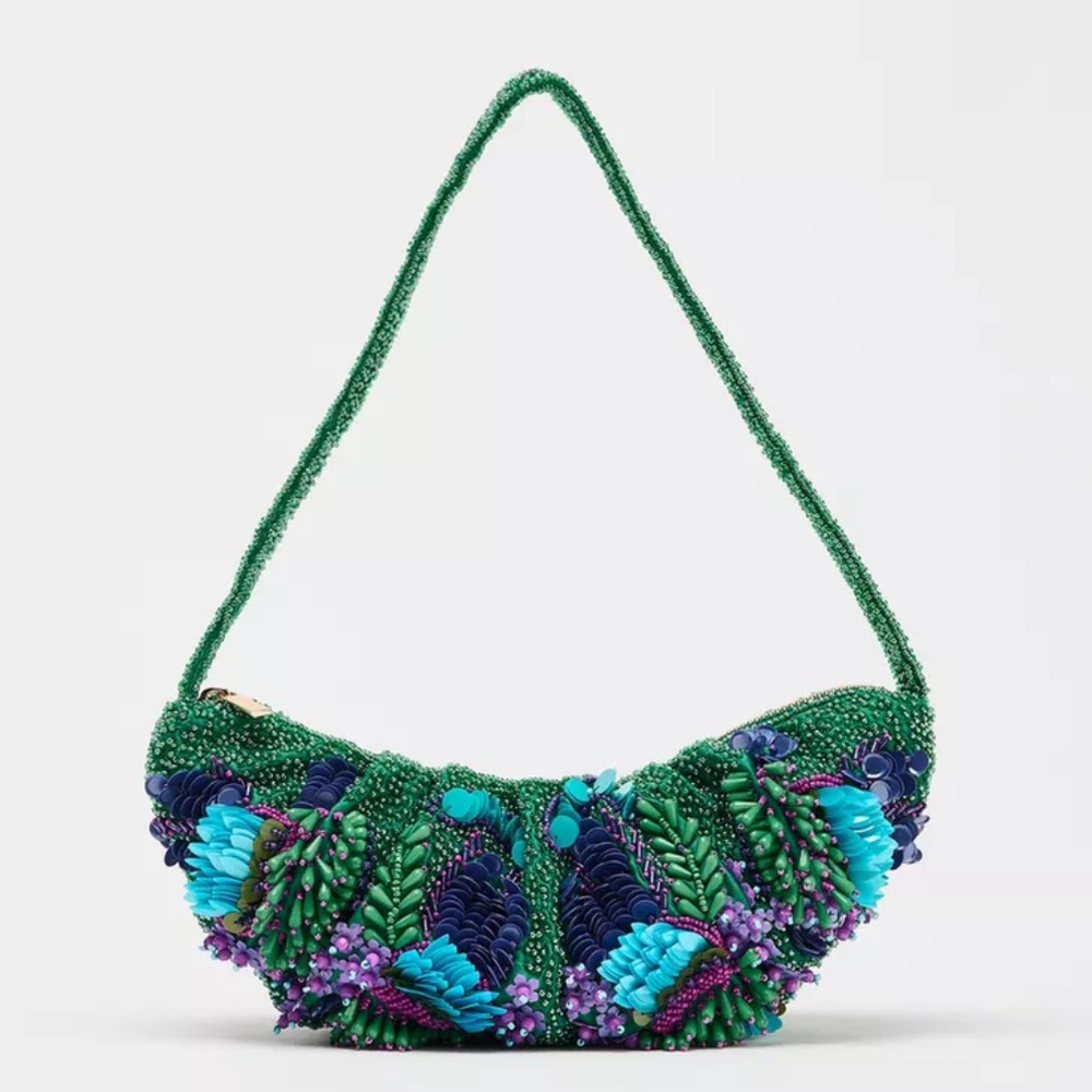 ZARA Beaded Shoulder Bag